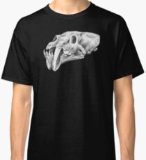 Barbourofelis sabertooth skull drawing | Graphite pencil art Classic T-Shirt