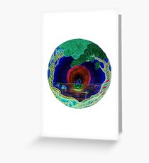 Neon Rendition of Tranquil Headlessness Greeting Card