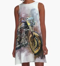 Classic Harley Painting A-Line Dress