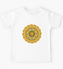 Â yellow flowers mandala Kids Tee