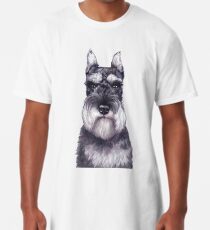 Camiseta larga Schnauzer miniatura en acuarela