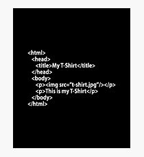 HTML Photographic Print