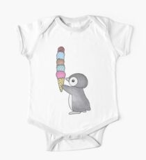 Ice Cream Penguin One Piece - Short Sleeve