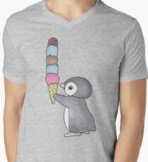 Ice Cream Penguin Men's V-Neck T-Shirt