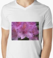 Pink Flower Close Up Men's V-Neck T-Shirt