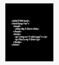HTML Photographic Print
