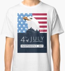 4th of July American Eagle & Flag Classic T-Shirt