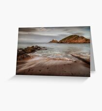 Mumbles Lighthouse and beach Greeting Card