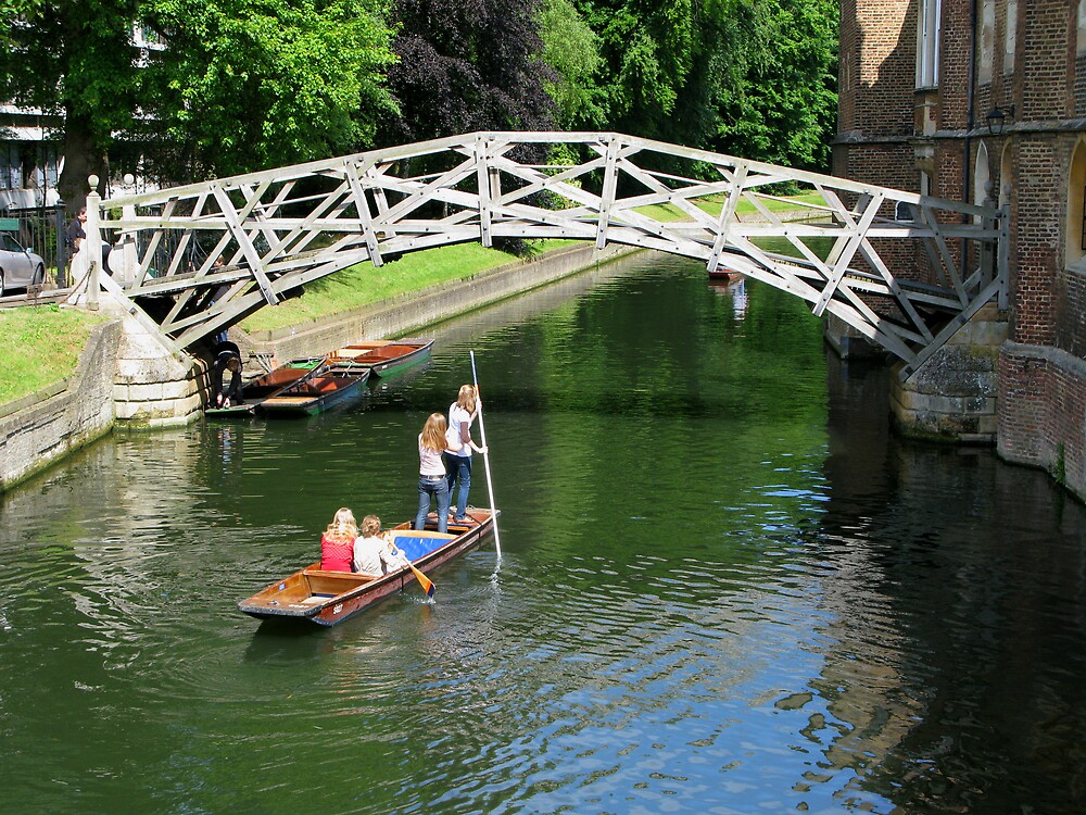 "Mathematical Bridge, Cambridge" by Mike Paget | Redbubble