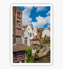 Beautiful canal of Bruges Belgium Sticker
