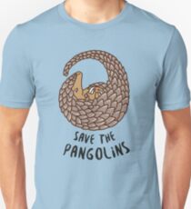 Speichern Sie die Pangolins - Pangolin zusammengerollt Unisex T-Shirt