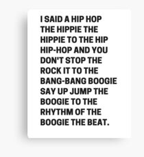Rappers Delight Sugarhill Gang Lyrics Canvas Print