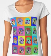SKULL Call Center Agent - POP ART Women's Premium T-Shirt
