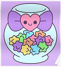 kawaii jar of konpeito Poster