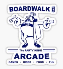 ARCADE Boardwalk USA Retro - blue design for light colored shirts Sticker