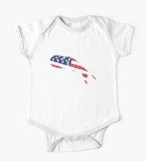 Sushi USA Flag Red White Blue Stars Stripes One Piece - Short Sleeve