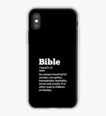 Funny Atheist Bible Definition iPhone Case