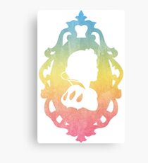 Snow White Silhouette Frame Canvas Print