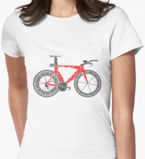 Anatomy of a Time Trial Bike Women's Fitted T-Shirt