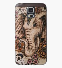 Elefantenböhmische Blumen Hülle & Klebefolie für Samsung Galaxy
