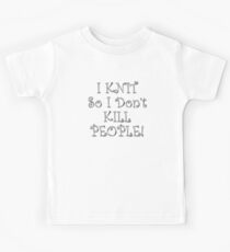 Knit So I Don't Kill People Kids Tee