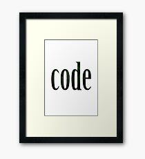 Code Framed Print