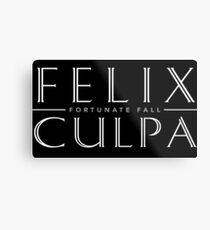 Lámina metálica Cita en latín: Felix Culpa (Fortunate Fall)
