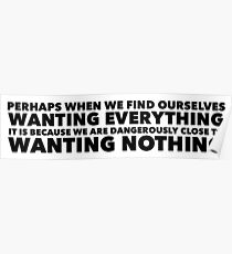 Sylvia Plath quote - desire Poster