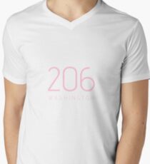 WASHINGTON 206 • ROSE Men's V-Neck T-Shirt