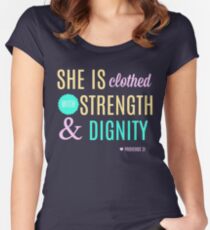 Proverbs 31 Print Women's Fitted Scoop T-Shirt