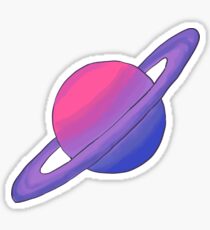 LGBT pride planet: Bi Flag Sticker