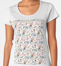 Autumn bike ride on white background Women's Premium T-Shirt