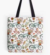 Herbstfahrradfahrt auf weißen Hintergrund Tasche