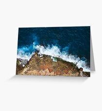 Un tir aérien des marais salants à Marsaskala Malte Carte de vœux