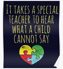 Autism Awareness Autistic Teacher Special Education Teaching Poster