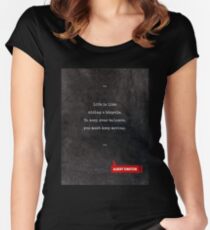 Albert Einstein Quotes 2 - Life Quotes - Book Lover Gifts - Typewriter Quotes Women's Fitted Scoop T-Shirt