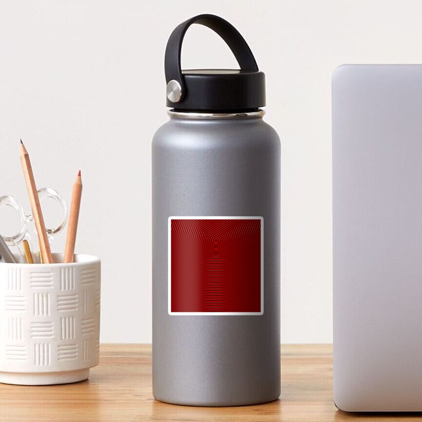 Red Round Sticker