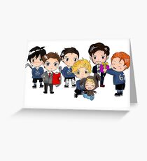 Group Harrisburg Railers Chibis Greeting Card