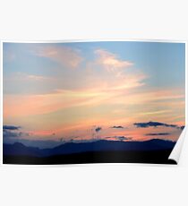 Sunset in the Mountains Poster