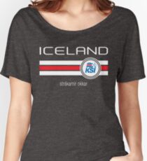 Football - Iceland (Home Blue) Women's Relaxed Fit T-Shirt