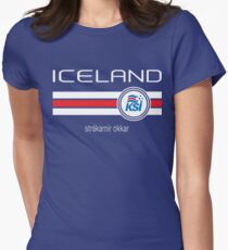 Football - Iceland (Home Blue) Women's Fitted T-Shirt