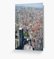 Aerial photography, New York City, Manhattan, Brooklyn, New York, streets, buildings, skyscrapers, #NewYorkCity, #Manhattan, #Brooklyn, #NewYork, #streets, #buildings, #skyscrapers, #cars Greeting Card