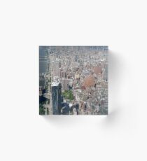 Aerial photography, New York City, Manhattan, Brooklyn, New York, streets, buildings, skyscrapers, #NewYorkCity, #Manhattan, #Brooklyn, #NewYork, #streets, #buildings, #skyscrapers, #cars Acrylic Block