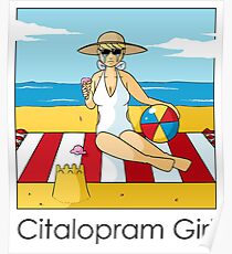 Citalopram Girl - Colour Poster