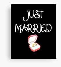 Just Married Wedding Gift Canvas Print