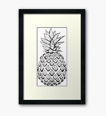 Hand Drawn Sketch of a pineapple Framed Print