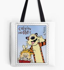 Calvin and Hobbes - stamp Tote Bag