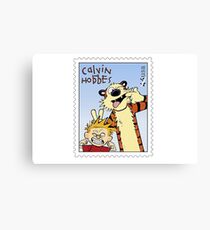 Calvin and Hobbes - stamp Canvas Print