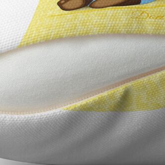 Alternate view of Sleeping Ted - Yellow Throw Pillow