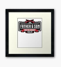 Mens Father Son Hunting Buddies For Life Hunt Gift for Dad Son Framed Print